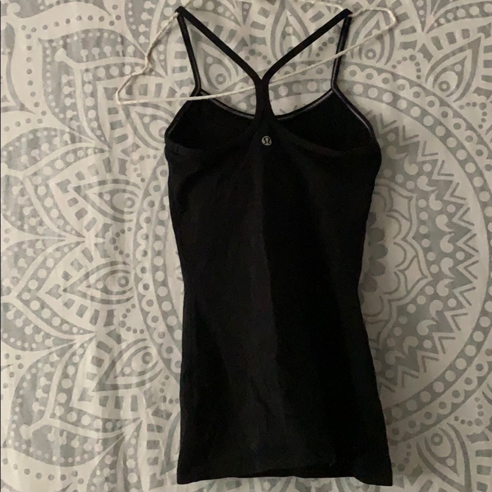 Lululemon black Power Y tank top